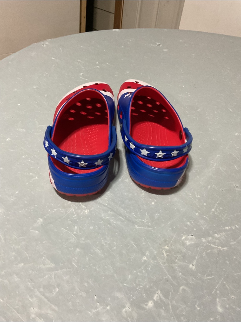 CROCS Stars & Stripes Red White Blue Clog Sneakers - Picture 3 of 6